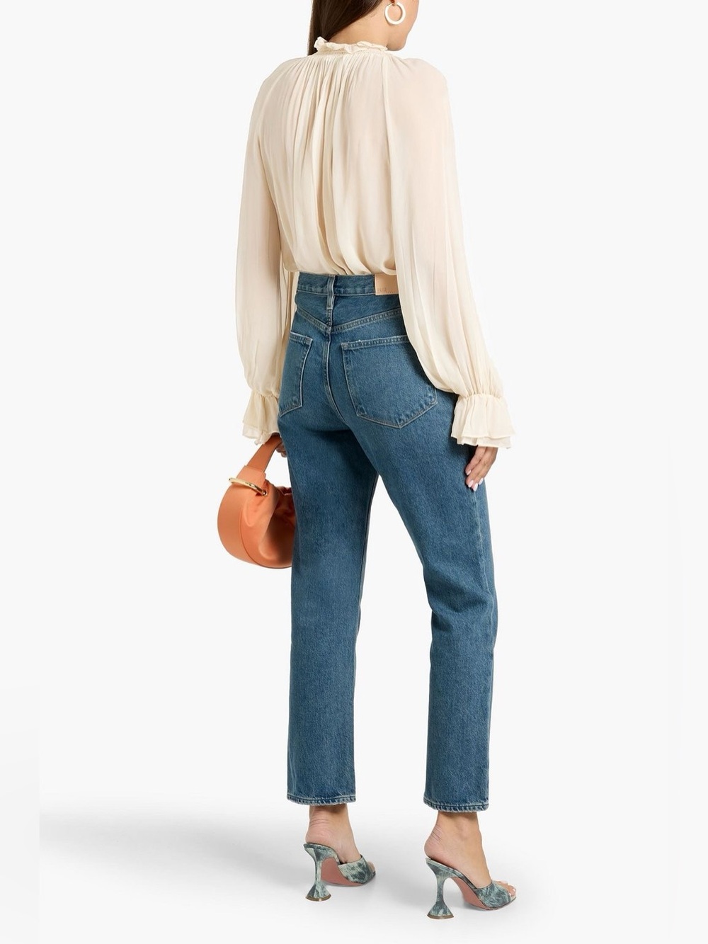 NWT $395 Alice + Olivia Josephine Tie Neck Blouse - Picture 2 of 5
